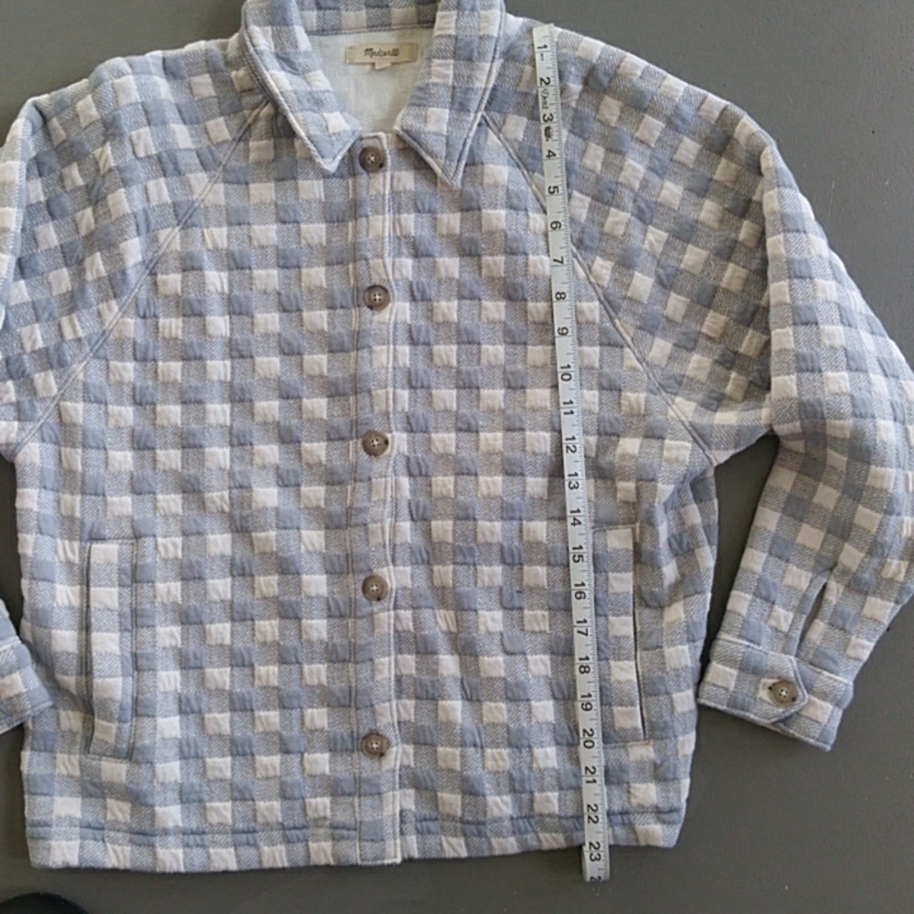 Madewell Gray Plaid Jacket - Picture 6 of 11
